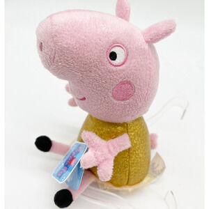 Peppa Pig Hollywood Peppa‎ Plush Toy 8in Stuffed Animal Character Toy Gold Dress